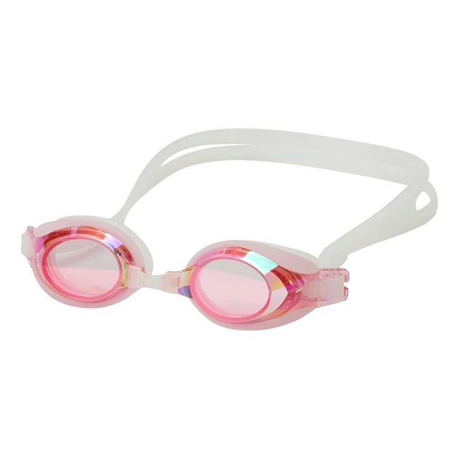 FINA Approval AGL-4300MJ arena Swimming Goggles, For Juniors, Trenti, Ruby x Clear x Pink x Clear, One Size Fits Most, Mirror Lens, Anti-Fog (Linon Function)