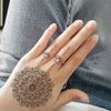 Inateannal 4 Sheets Black Lace Tattoo Stickers for Bridal Wedding Vintage Floral Hand Back Fake Tattoo Body Transfers Temporary Tattoo Stickers for Women Girls