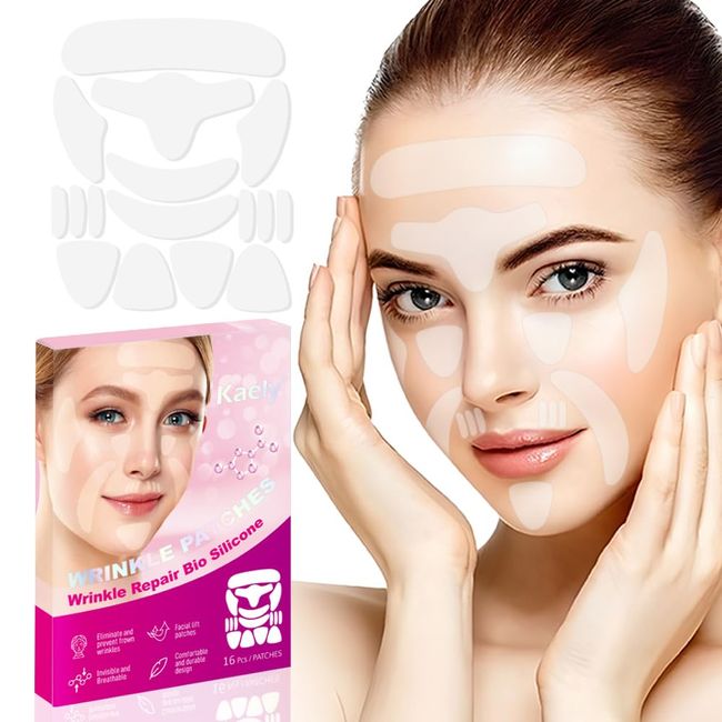 evpct Face Forehead Anti Wrinkle Patches for Face Wrinkles Overnight, 16Patches, 256Pcs Face Tapes Facial Smoothing Wrinkle Patches for Wrinkles