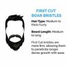 Zeus Handled Beard Brush 100% Boar Bristle Medium Firm A93