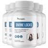 Divine Locks Complex Advanced Unique Hair Growth Vitamins -5 Pack- 300 Capsules