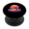 Retro Beach Umbrella Travel Vacation PopSockets Standard PopGrip