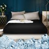 AYSW Extra Deep Fitted Sheet 16"(40 cm) King Size Bedding Brushed Microfiber Breathable (Black)