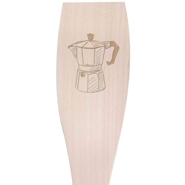 Large 'Coffee Machine' Wooden Cooking Spatula (SA00023940)