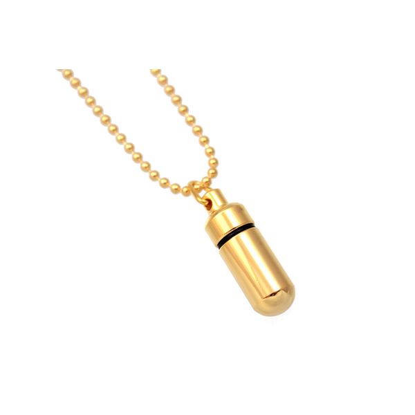 Medical Capsule Memorial Pendant Necklace, Made in Japan, Capsule Type, Medicine Case, Pill Case, Waterproof, Made in Japan