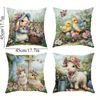 Easter Bunny Soft Pillow Covers for Spring Decoration and Easter Decoration
