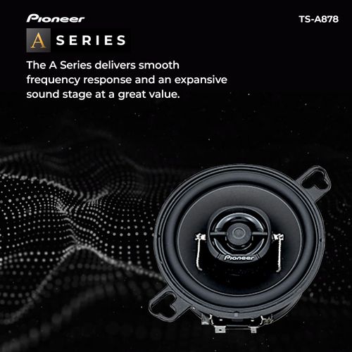 Pioneer A-Series TS-A878 3.5” 2-Way Speakers (Pair) – 100W Max, Balanced Sound + Smooth Treble, Great Stock Replacement, Easy Installation