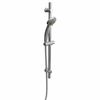 Shower Head & Slide Riser Rail Bracket Kit Chrome Finish Adjustable Set with Soap Dish