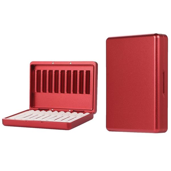 BOOFLYII Heated Tobacco Case, Heat Stick Case, Cigarette Case, Aluminum Alloy, Heat Stick Case, 20 Cigarettes, Anti-Collision, Anti-deformation, Waterproof, Sweatproof, Convenient to Carry, red