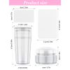 EBANKU Nail Art Stamper, 2PCS Clear Blue Silicone Stamping Jelly with 2PCS Scraper, French Smile Line Tools for Beauty Nail Art DIY (2 Shape) (Transparent)