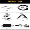 WNOEY Triceps Pull Down Attachment, Cable Machine Accessories for Home Gym (V Handle + Row Handle + Rotating Bar + Tricep Rope + Ankle Straps)