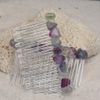 Fluorite Stone Hair Combs (Quantity of 2)