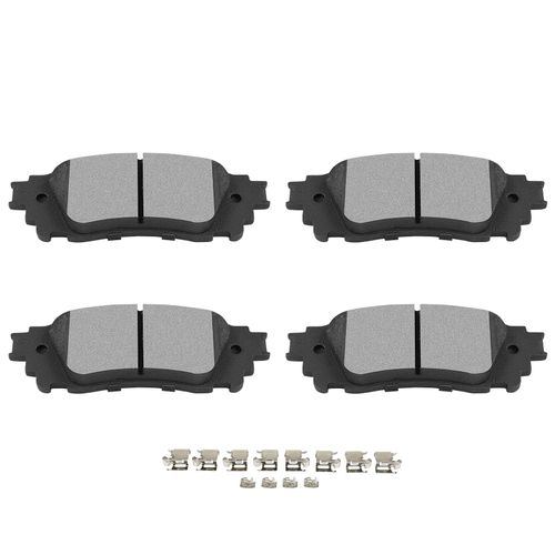 SCITOO Rear Disc Brake Pad Set 4PCS w/Hardware Fit For Lexus For ES300h/For ES350/For NX200t/For NX300/For NX300h, For Toyota For Avalon/For Camry/For C-HR