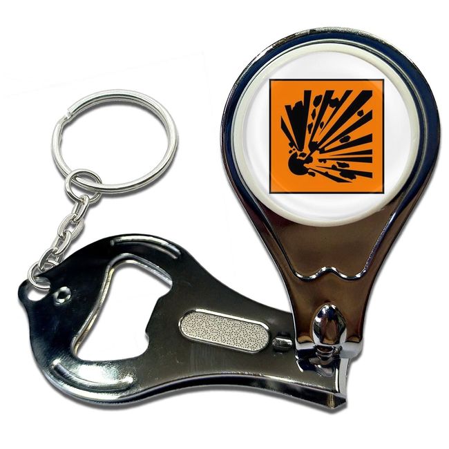 BadgeBeast.co.uk Explosives - Key Ring Bottle Opener and Nail Clipper