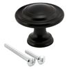 Prime-Line N 75681-3/8 In. Bi-Fold Door Knobs, Matte Black Finish (Single Pack)