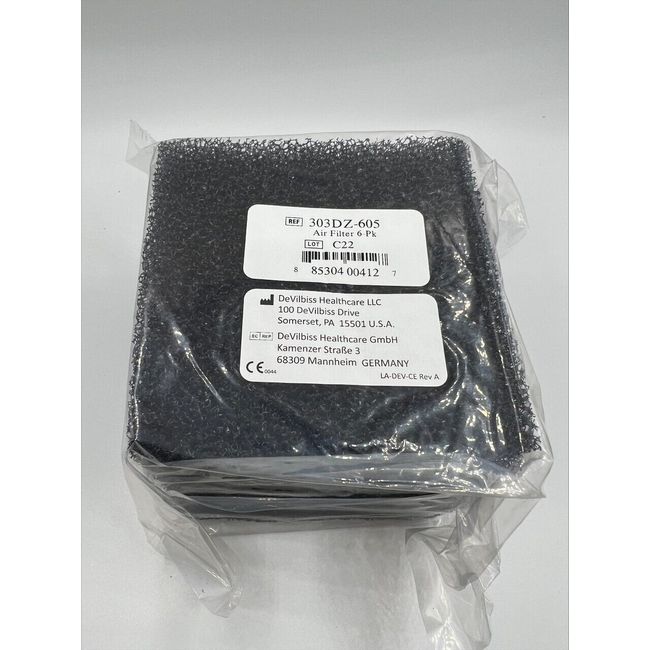 DEVILBISS FOAM FILTER 525 AND 1025 CONCENTRATORS 303DZ-605  PACK Of 6