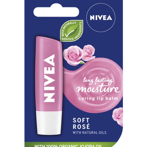 Nivea Lip Soft Rose Blister Pack- Pack Of 3