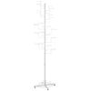 Modern White Metal Freestanding Customizable Retail Display Stand with 20 Hooks
