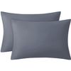 Pamposh Pillow Cases 2 Pack Premium Brushed Microfibre Pillow Covers (Grey)