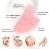 Gua Sha Massage Tool,Guasha Tool for Face,Facial and Body Massager,Natural Stones Rose Quartz,Scraping and SPA Acupuncture Therapy to Lift,Decrease Puffiness and Tighten
