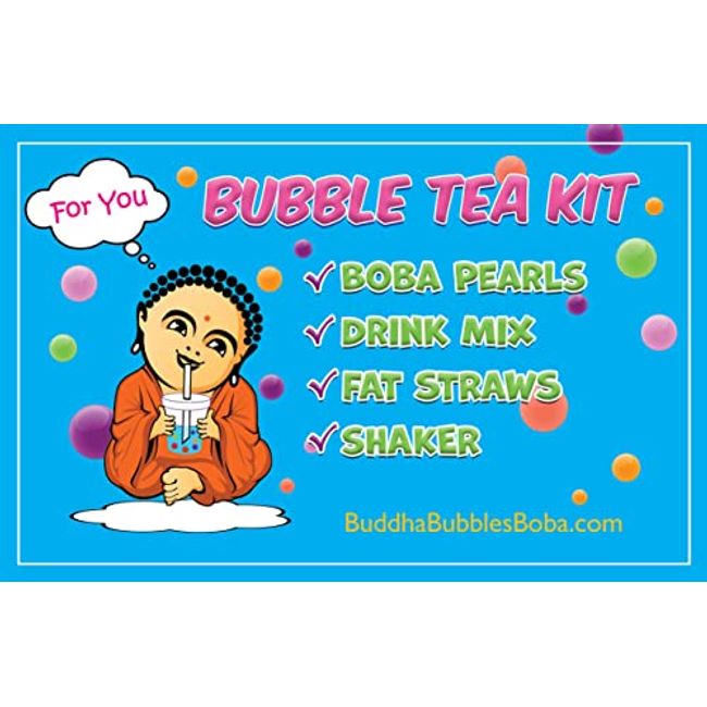 The Original Ultimate DIY Boba / Bubble Tea Kit Gift Box 6 Flavors, Boba  Pearls, Straws and Shaker (FRUITY)