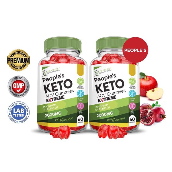 Peoples Keto Extreme ACV Gummies 2000MG Apple Cider Vinegar 120 Gummys