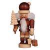 German Christmas Nutcracker Mini Santa Claus natural colors - 10,0 cm / 4 inch - Authentic German Erzgebirge Nutcrackers - Christian Ulbricht