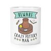 Beware Crazy Pottery Man Makeup Brush Pencil Pot