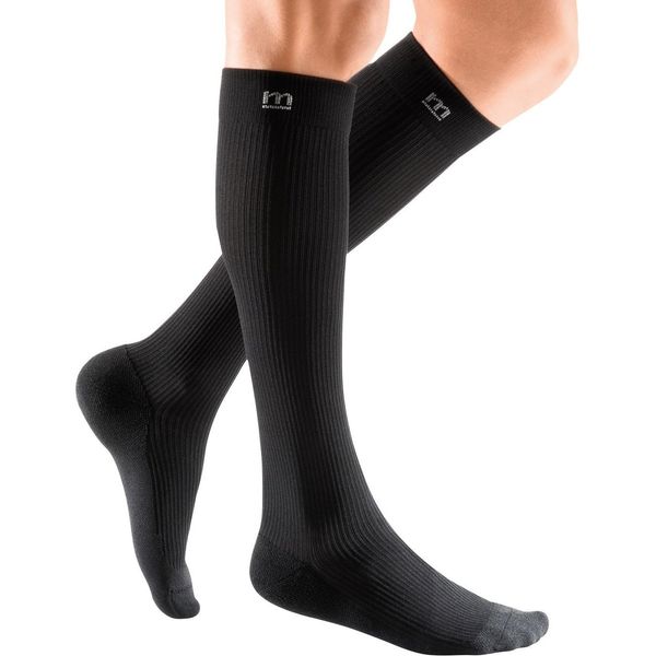 mediven Active 15-20 mmHg Compression Socks for Men and Women, Knee High, V-Standard Black