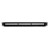 ENS 24 Port Blank Keystone Patch Panel, Wallmount or Rackmount Cat6 Network Patch Panel, 1U 19 inch RJ45 Patch Panel, Cat3/Cat4/Cat5/Cat5e/Cat6 Compatible for Gigabit Network Switch, Fast Ethernet