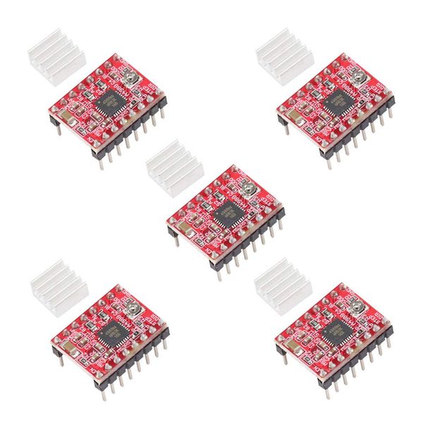 KKHMF 5pcs RepRap A4988 Stepper Motor Driver Module HR4988 3D Printer Replacement Chip 3D Printer Kit