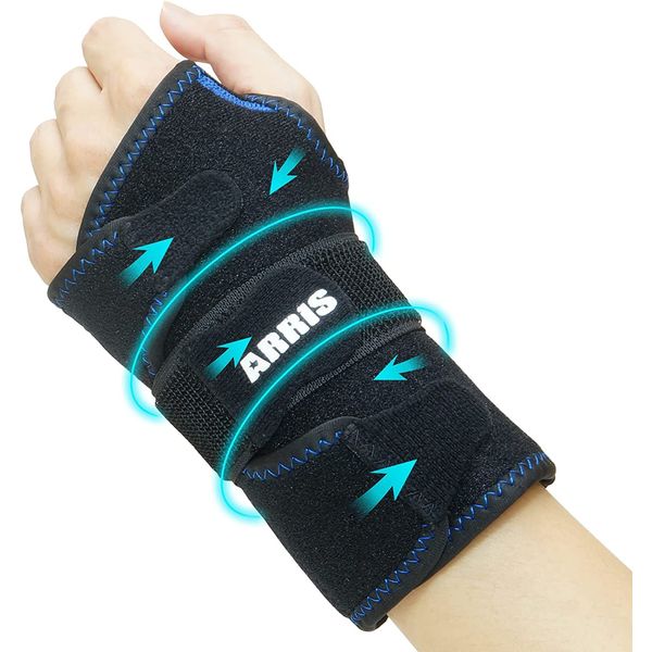 ARRIS Wrist Ice Pack Wrap, Hand Support Brace with 2 Gel Packs Reusable Hot Cold Therapy for Pain Relief of Carpal Tunnel, Tendonitis, Sports Injuries, Swelling, Bruises & Sprains