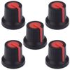 Red Soft Touch 6mm Splined Control Knob Cover K87MAR Quantity 5