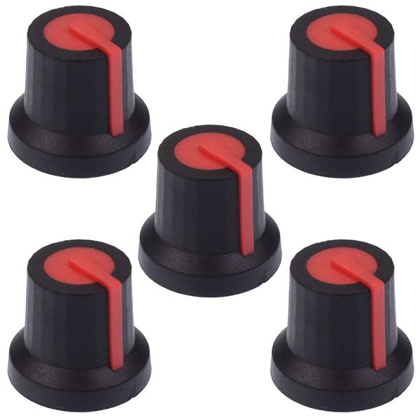 Red Soft Touch 6mm Splined Control Knob Cover K87MAR Quantity 5