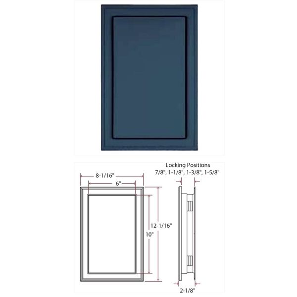 Carriage Light J-Block 036 Midnight Blue 8x12x¾-1¼” Vinyl Siding Jumbo Mount Mas