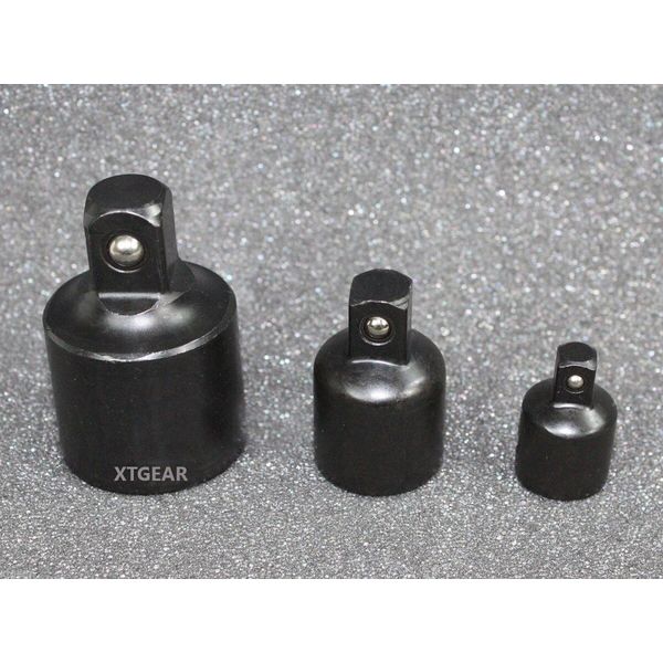 3pc Socket Reducer Adapter Ratchet Wrench Set 1/4" 3/8 1/2" 3/4 Drive Air Impact