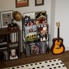 5-Tier Vinyl Record Storage Stand Holder with Display Shelf Black
