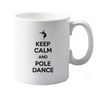 Flox Creative 10 oz Ceramic Mug Keep Calm and Pole Dance Left Handed