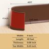 Vinyl Wall Base Baseboard Molding Trim 4"x 40FT Flexible Self Adhesive Brown