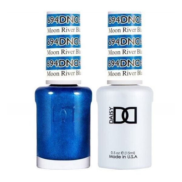 DND Match UV Gel + Nail Polish #694 Moon River Blue