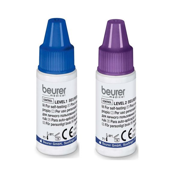Control Solution for Blood Glucose Monitors GL40, 2 x 4 ml Bottles