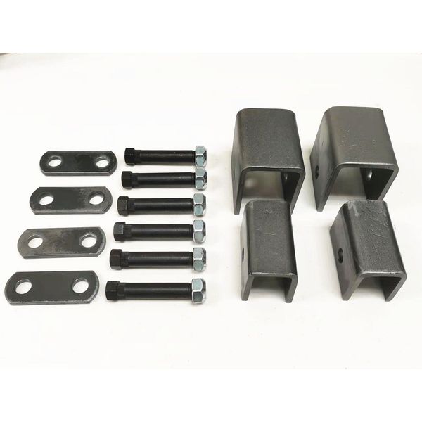 Single Axle Weld on Utility trailer Double-Eye Leaf spring Hanger Kit