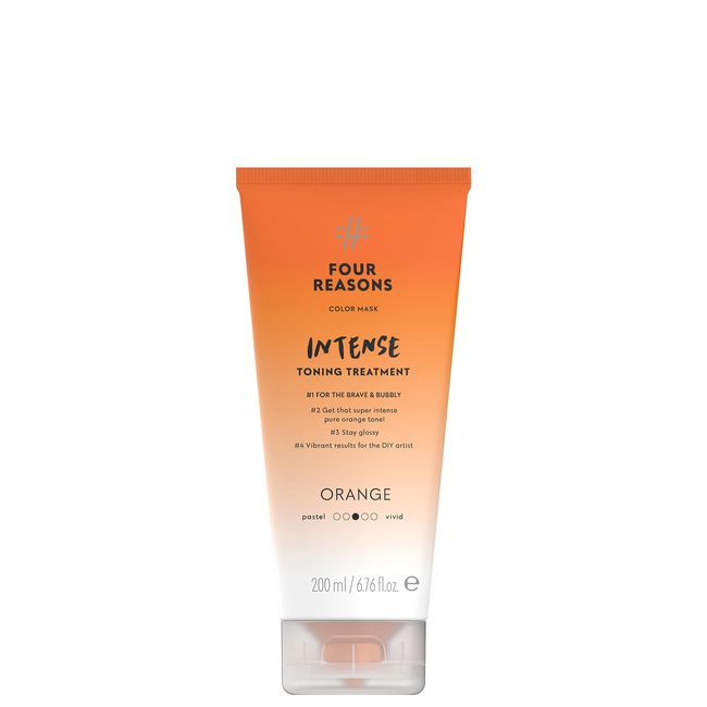 Four Reasons Haartönung Conditioner - Orange - Natürliche Spülung und Intensivtönung für Haare - Semi permanente Haarfarbe in Rotgelb - Intensive & Schonende Farben Tönung