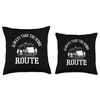 Always Take The Scenic Route Hiking Camping Throw Pillow
