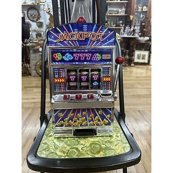 Electronic Arcade Slot Machine Neon Series Table Top Toy  Ambassador No Box