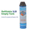 1 LB Empty Propane Welding Cylinder, Reusable & DOT Compliant, 14.1 oz, Blue