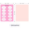 BRAWNA Lip Blush Tattoo Practice Stencil with Pink Practice Skin | Lip Blush Template for Lip Tattoo | Microblading Training Supplies | PMU Kit | 10 lip shapes