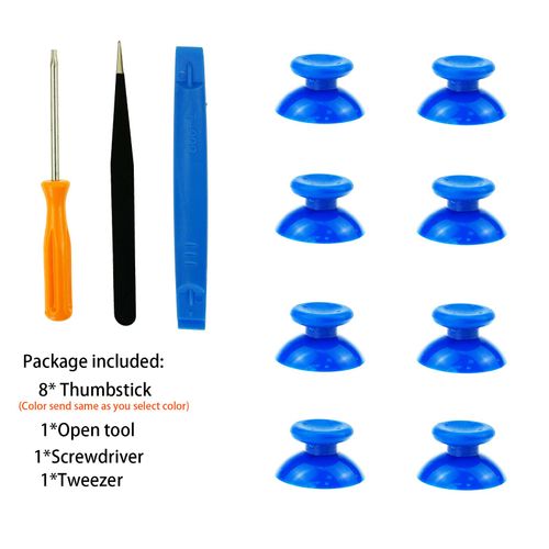 CTHTBZ 8PCS 3D Joystick Analog Thumb Stick Caps Replacement Thumbsticks for Xbox 360 Controller, with Screwdriver Tweezer Tool (Black)