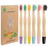 NUDUKO Bamboo Kids Toothbrushes (6 Pack) - Soft Bristle Organic Compostable BPA Free Toothbrush for Kids Toddler Baby Tooth Brush, Eco Friendly Natural Biodegradable Wooden Toothbrush