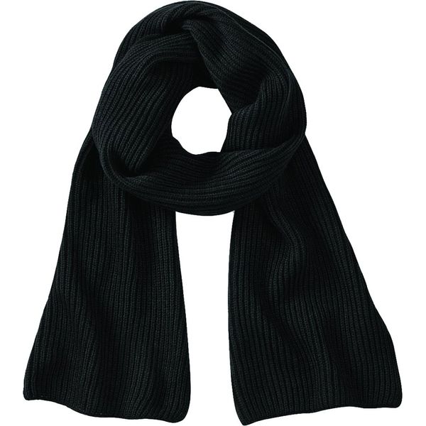 Beechfield Metro Knitted Scarf Black ONE